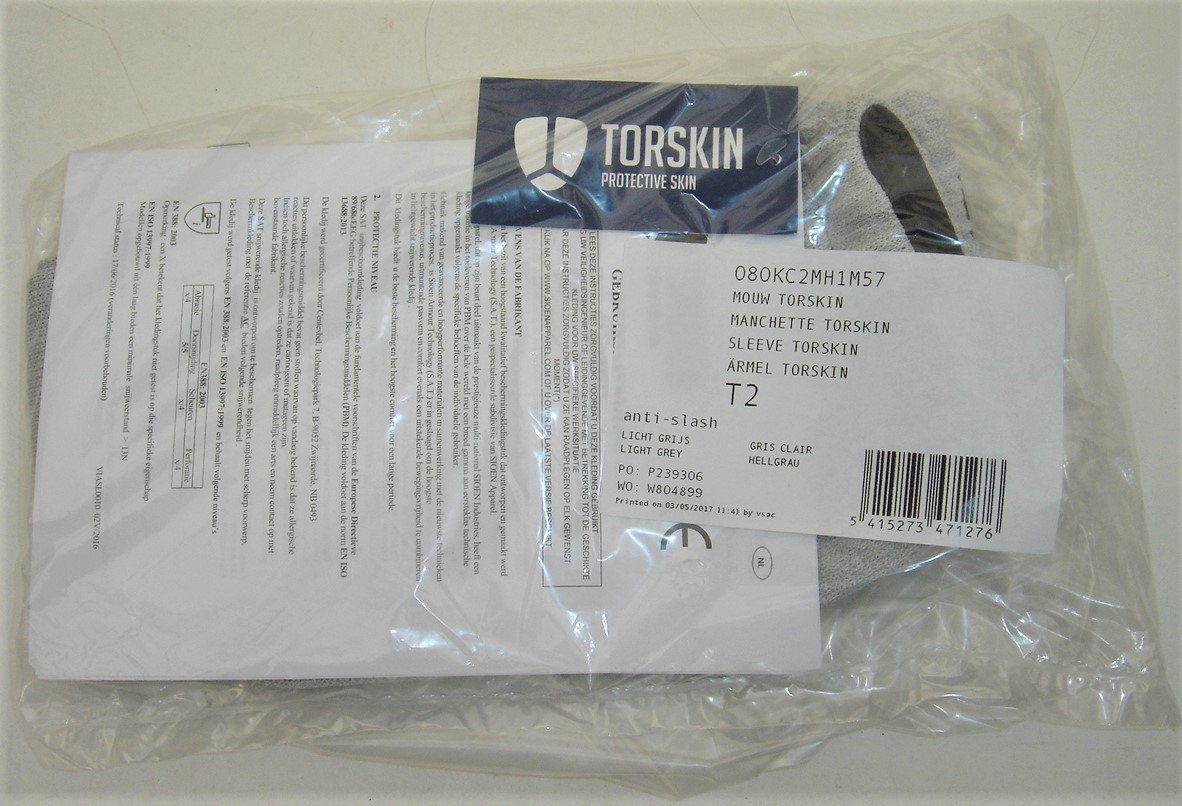 Torskin cut resistant sleeves gray