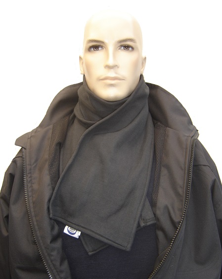 Cut and stab resistant black scarf ACA 20x150 cm.