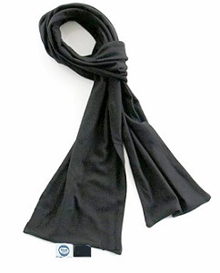 Snij- en steekwerende sjaal donker grijs ACA 20x150 cm.