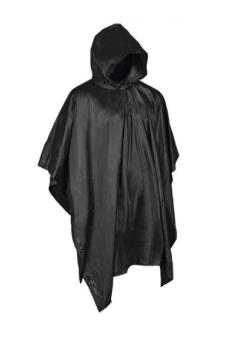 Poncho zwart vinyl regenponcho